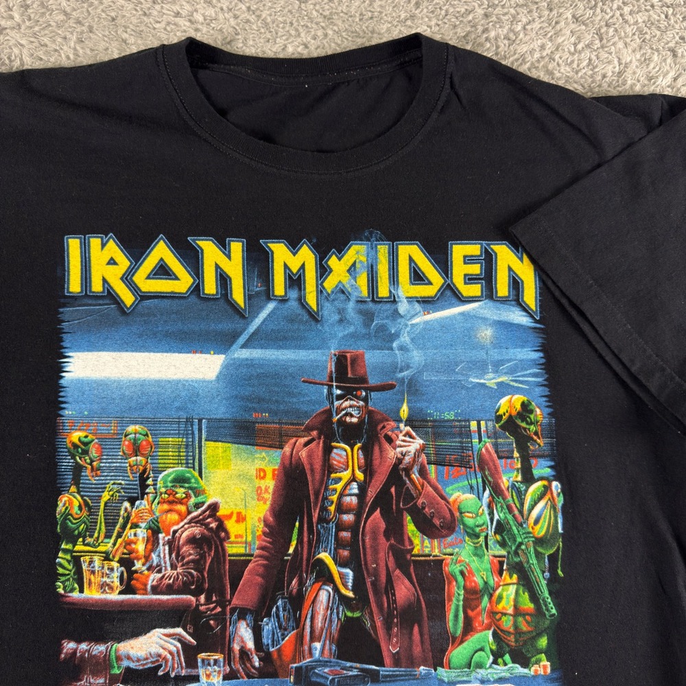 Iron Maiden Maiden England North American Tour 2012 Black T-Shirt Mens XL (Read)